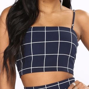 Line By Line Top - Navy/White | Size: Small